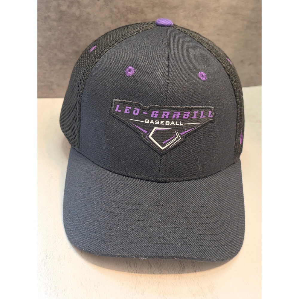 Zephyr Leo-Grabill Baseball Hat Mens Size 7 Black Purple Mesh Fitted Cap